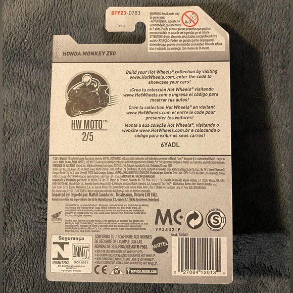 "🥦5/$25🥦" Hot Wheels Honda Monkey Z50 - Picture 4 of 5